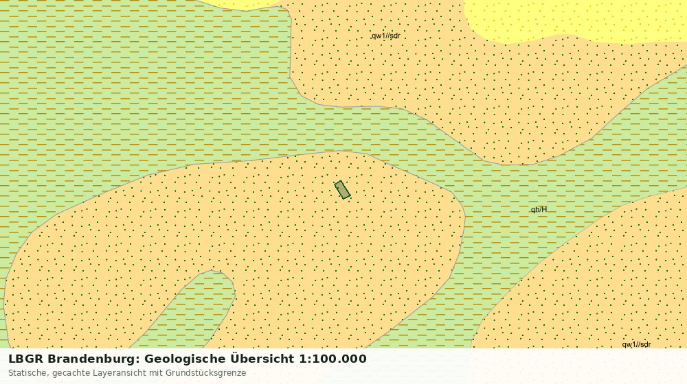 Statische Kartenansicht: LBGR Brandenburg: Geologische Übersicht 1:100.000