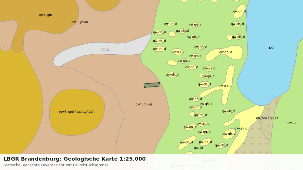 Statische Kartenansicht: LBGR Brandenburg: Geologische Karte 1:25.000