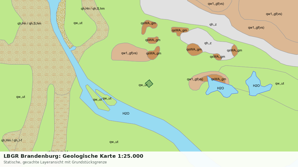 Statische Kartenansicht: LBGR Brandenburg: Geologische Karte 1:25.000