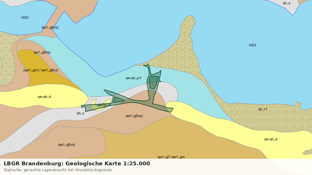 Statische Kartenansicht: LBGR Brandenburg: Geologische Karte 1:25.000