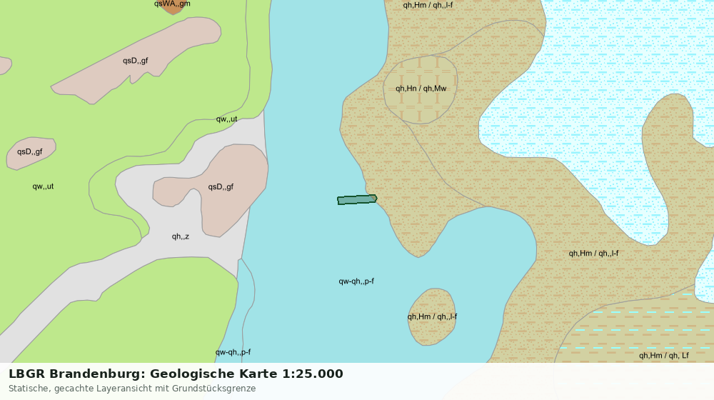 Statische Kartenansicht: LBGR Brandenburg: Geologische Karte 1:25.000