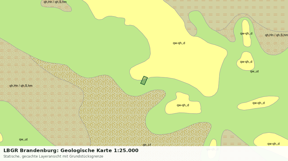 Statische Kartenansicht: LBGR Brandenburg: Geologische Karte 1:25.000