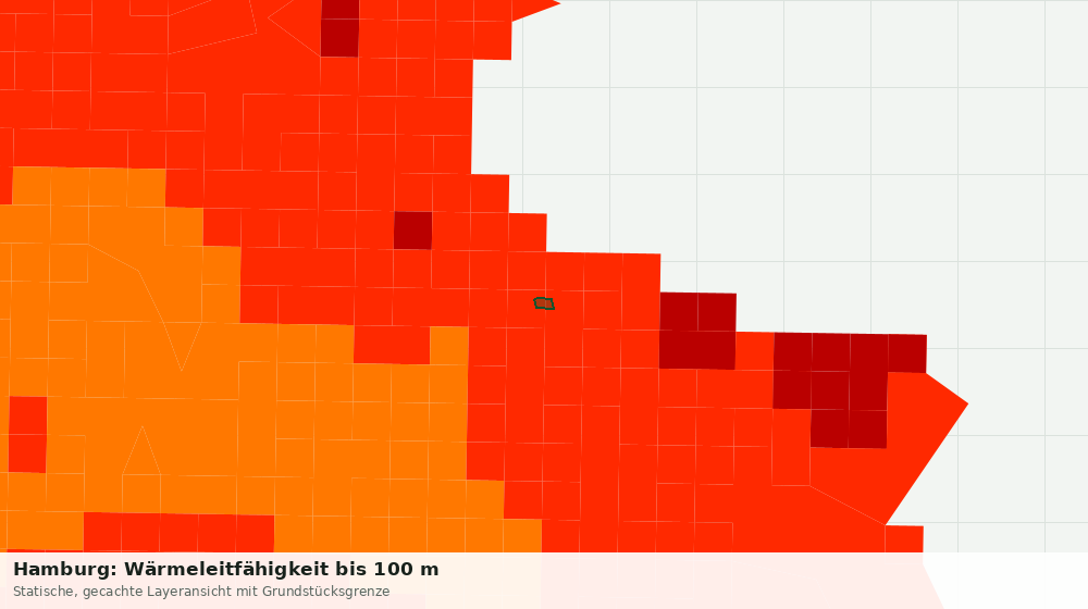 Statische Kartenansicht: Hamburg: Wärmeleitfähigkeit bis 100 m
