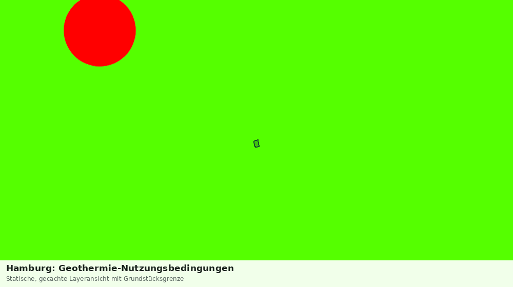 Statische Kartenansicht: Hamburg: Geothermie-Nutzungsbedingungen