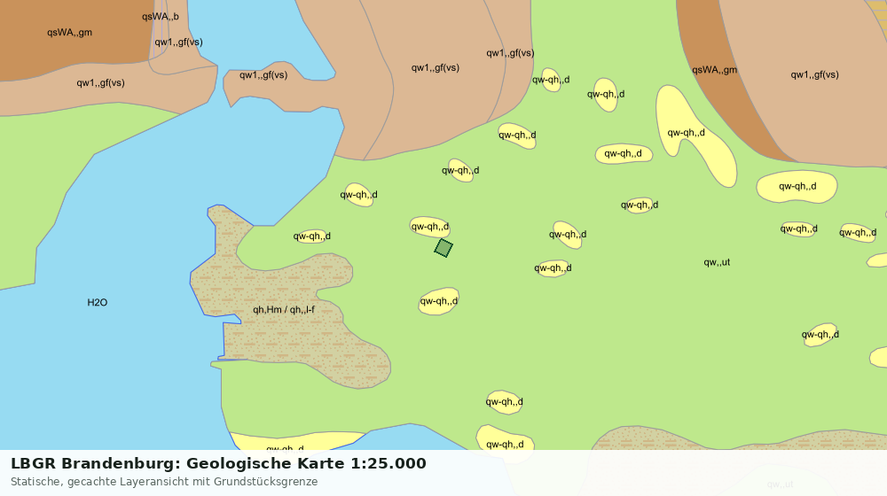 Statische Kartenansicht: LBGR Brandenburg: Geologische Karte 1:25.000