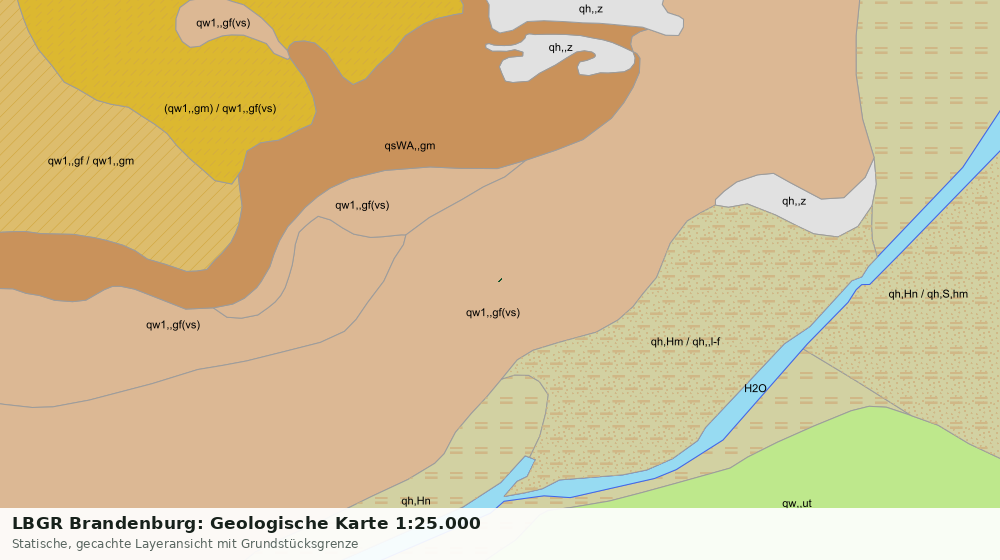 Statische Kartenansicht: LBGR Brandenburg: Geologische Karte 1:25.000