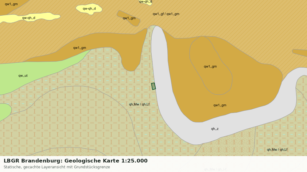 Statische Kartenansicht: LBGR Brandenburg: Geologische Karte 1:25.000