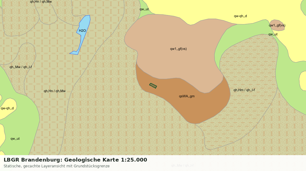 Statische Kartenansicht: LBGR Brandenburg: Geologische Karte 1:25.000