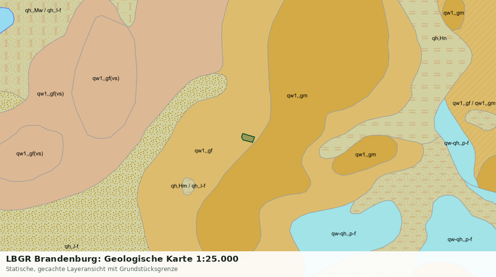 Statische Kartenansicht: LBGR Brandenburg: Geologische Karte 1:25.000