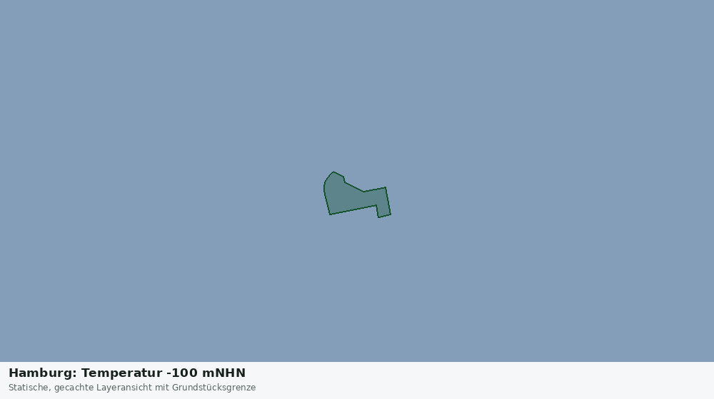 Statische Kartenansicht: Hamburg: Temperatur -100 mNHN