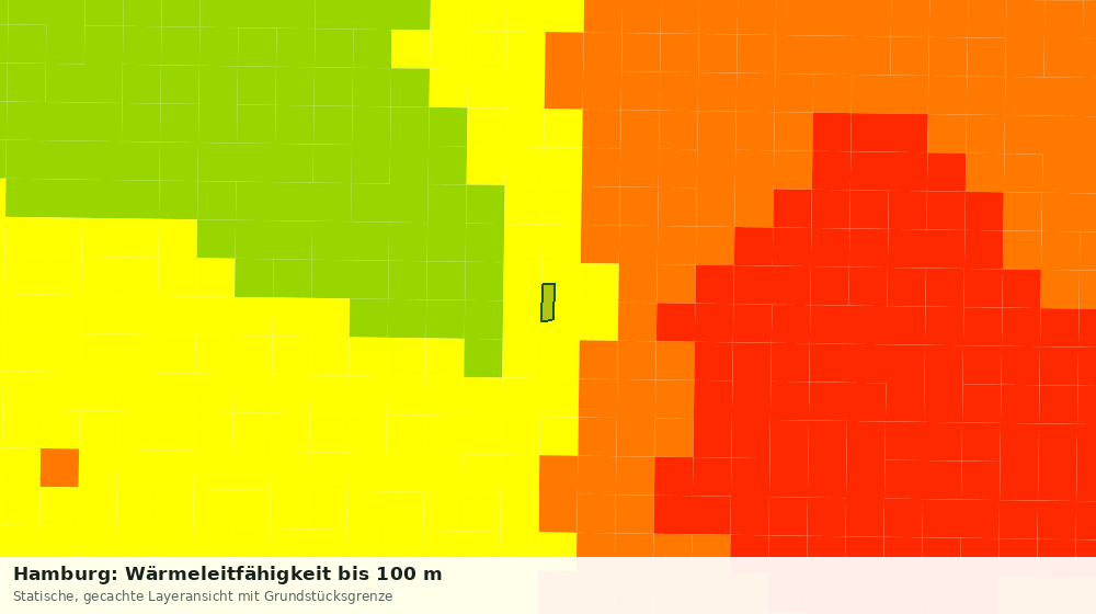 Statische Kartenansicht: Hamburg: Wärmeleitfähigkeit bis 100 m