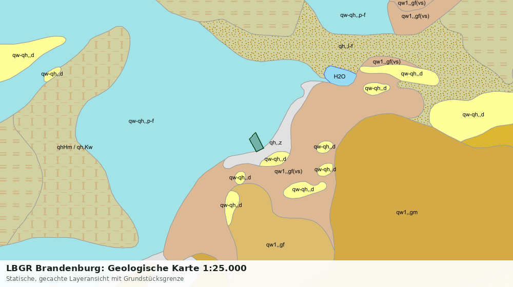 Statische Kartenansicht: LBGR Brandenburg: Geologische Karte 1:25.000