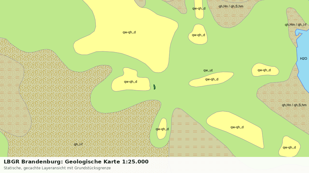 Statische Kartenansicht: LBGR Brandenburg: Geologische Karte 1:25.000