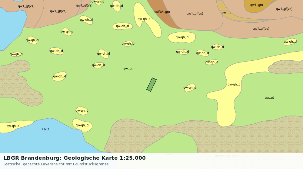 Statische Kartenansicht: LBGR Brandenburg: Geologische Karte 1:25.000