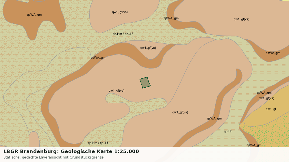 Statische Kartenansicht: LBGR Brandenburg: Geologische Karte 1:25.000