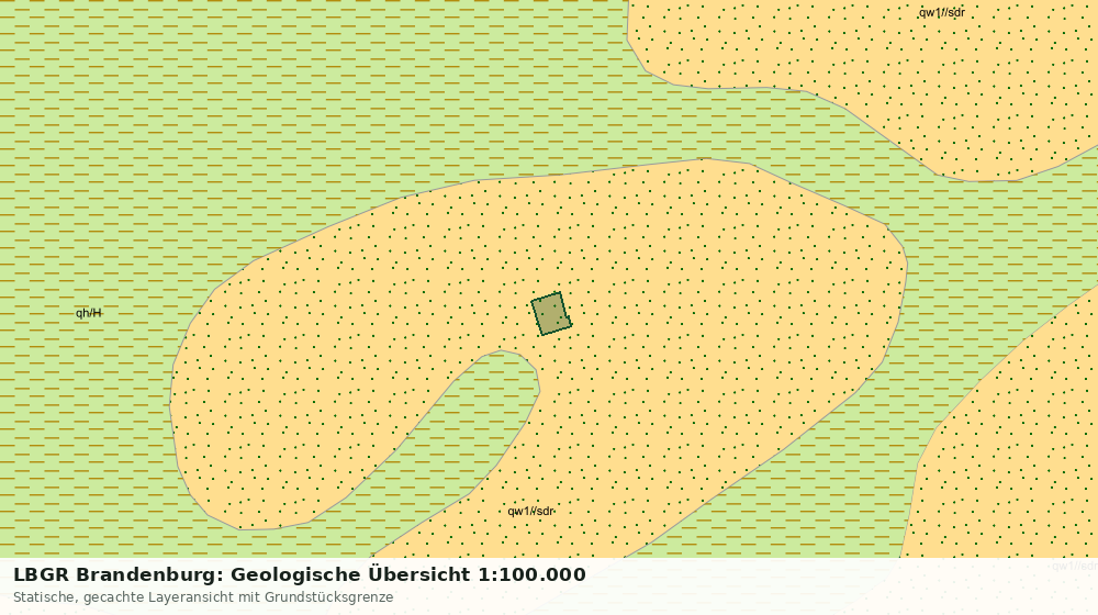 Statische Kartenansicht: LBGR Brandenburg: Geologische Übersicht 1:100.000