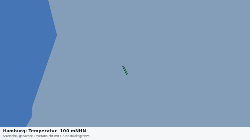 Statische Kartenansicht: Hamburg: Temperatur -100 mNHN