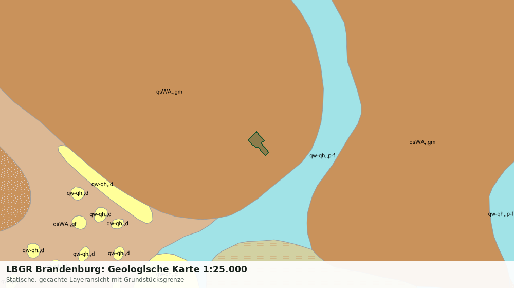 Statische Kartenansicht: LBGR Brandenburg: Geologische Karte 1:25.000