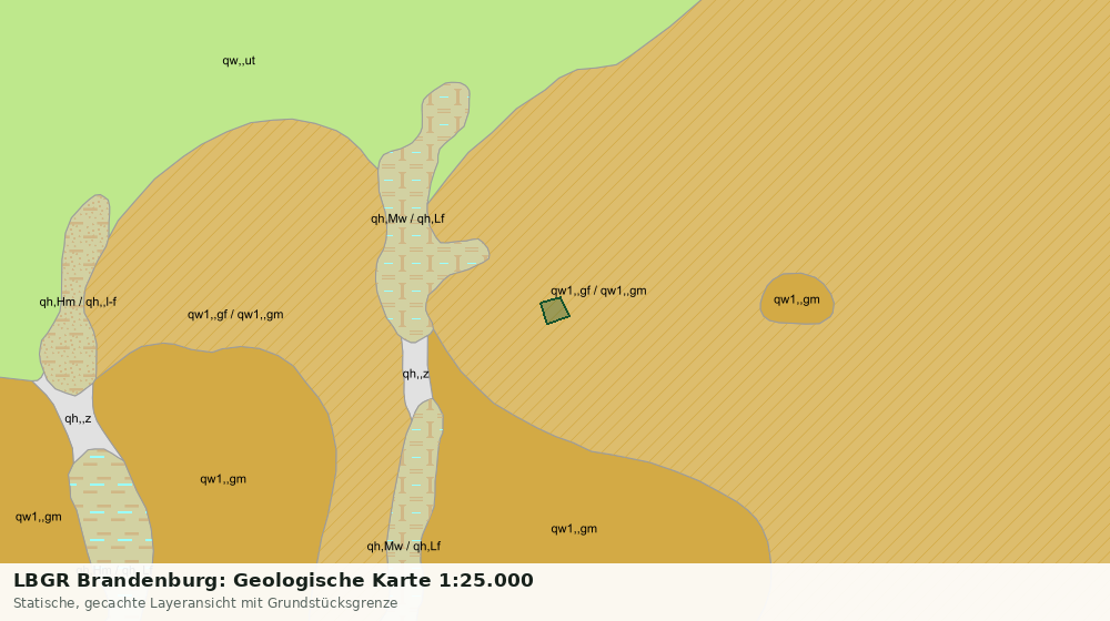 Statische Kartenansicht: LBGR Brandenburg: Geologische Karte 1:25.000