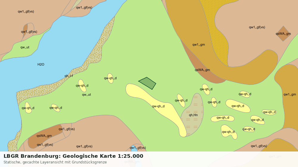 Statische Kartenansicht: LBGR Brandenburg: Geologische Karte 1:25.000