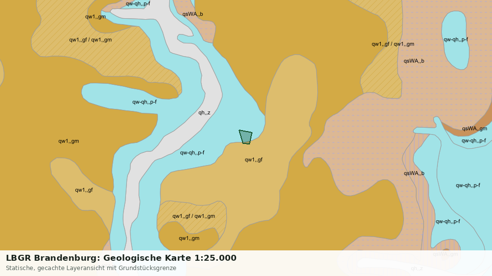 Statische Kartenansicht: LBGR Brandenburg: Geologische Karte 1:25.000