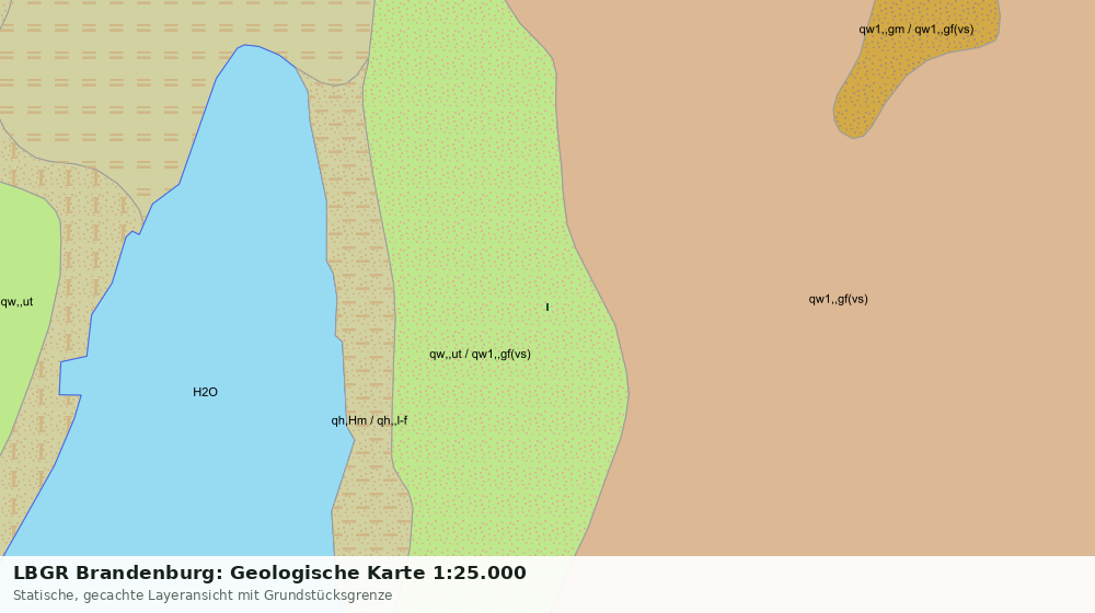 Statische Kartenansicht: LBGR Brandenburg: Geologische Karte 1:25.000