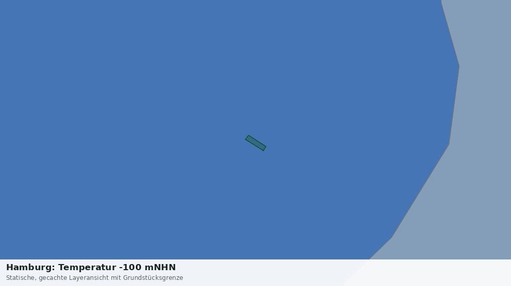 Statische Kartenansicht: Hamburg: Temperatur -100 mNHN