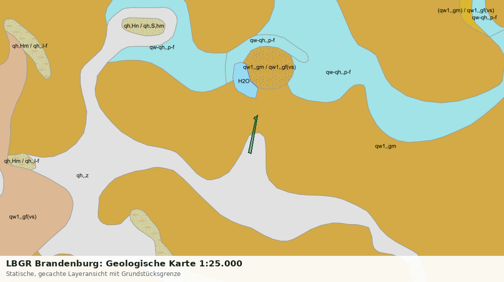 Statische Kartenansicht: LBGR Brandenburg: Geologische Karte 1:25.000