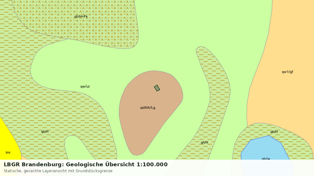 Statische Kartenansicht: LBGR Brandenburg: Geologische Übersicht 1:100.000