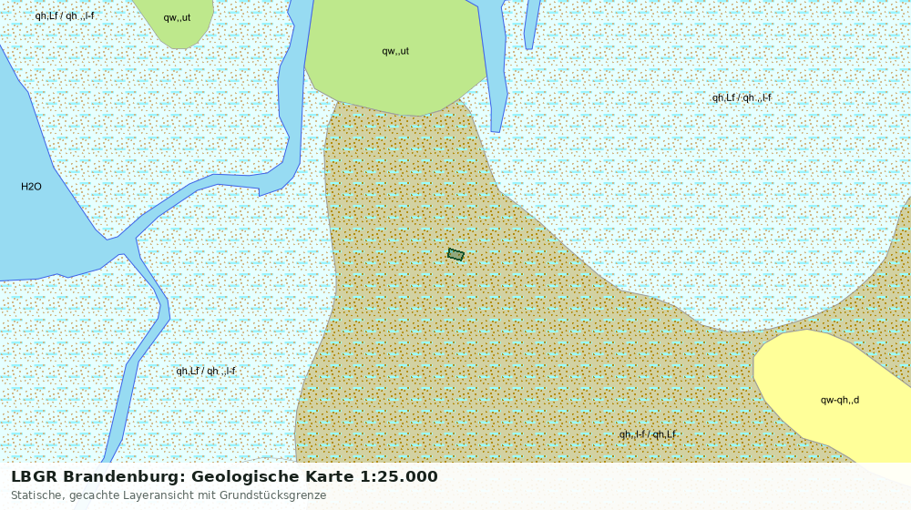 Statische Kartenansicht: LBGR Brandenburg: Geologische Karte 1:25.000