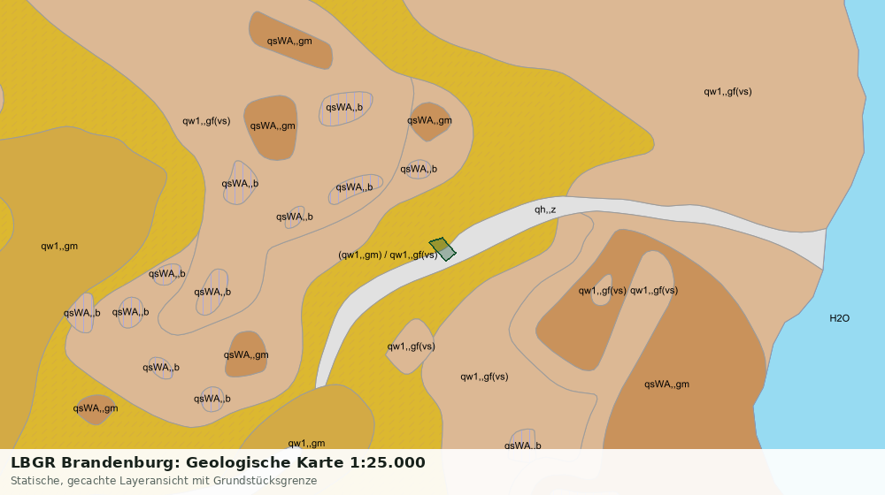 Statische Kartenansicht: LBGR Brandenburg: Geologische Karte 1:25.000