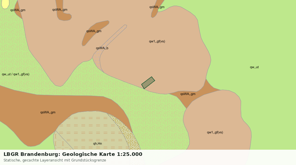 Statische Kartenansicht: LBGR Brandenburg: Geologische Karte 1:25.000