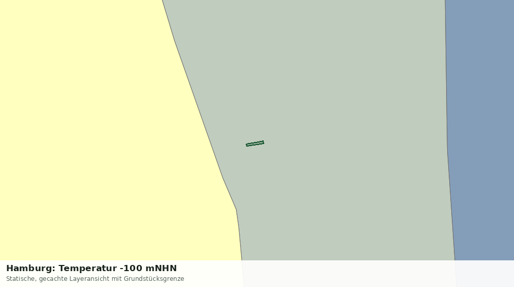 Statische Kartenansicht: Hamburg: Temperatur -100 mNHN