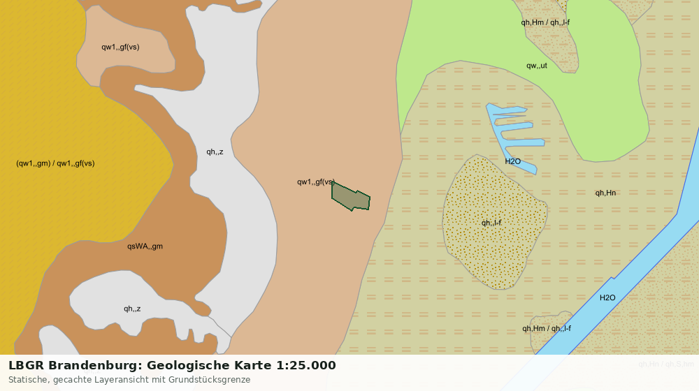 Statische Kartenansicht: LBGR Brandenburg: Geologische Karte 1:25.000