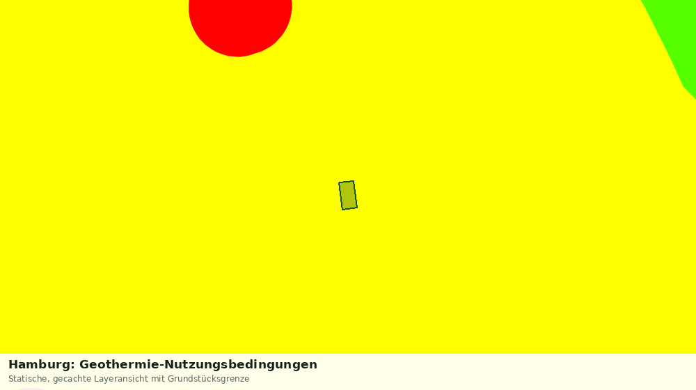 Statische Kartenansicht: Hamburg: Geothermie-Nutzungsbedingungen