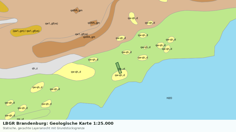 Statische Kartenansicht: LBGR Brandenburg: Geologische Karte 1:25.000