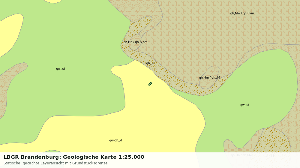 Statische Kartenansicht: LBGR Brandenburg: Geologische Karte 1:25.000