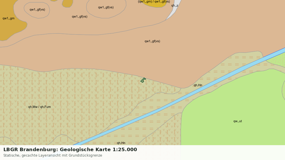 Statische Kartenansicht: LBGR Brandenburg: Geologische Karte 1:25.000