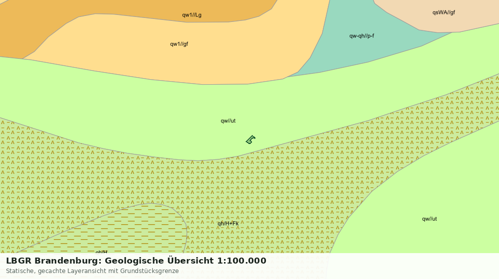 Statische Kartenansicht: LBGR Brandenburg: Geologische Übersicht 1:100.000
