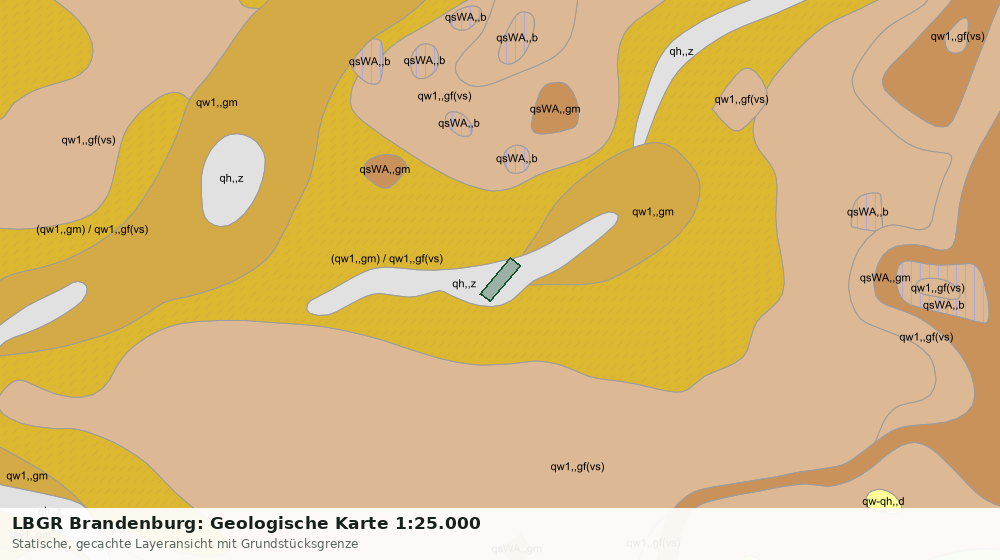 Statische Kartenansicht: LBGR Brandenburg: Geologische Karte 1:25.000