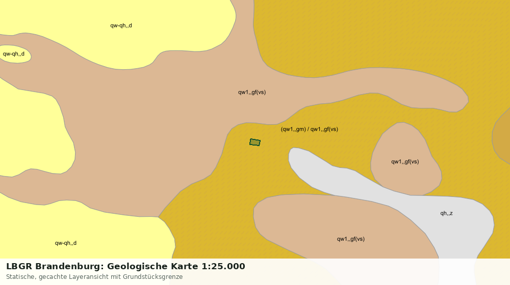 Statische Kartenansicht: LBGR Brandenburg: Geologische Karte 1:25.000