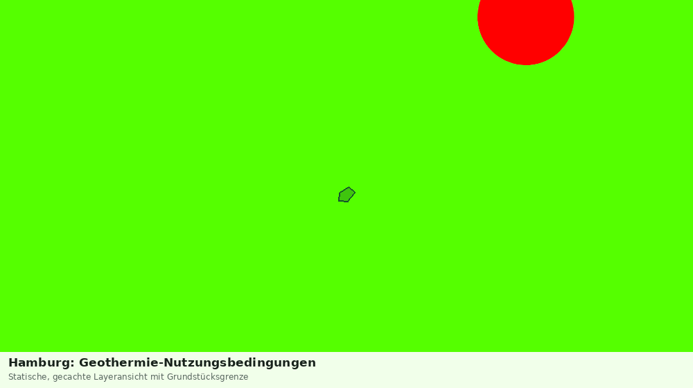 Statische Kartenansicht: Hamburg: Geothermie-Nutzungsbedingungen
