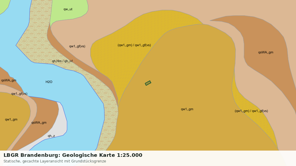 Statische Kartenansicht: LBGR Brandenburg: Geologische Karte 1:25.000
