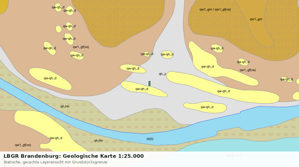 Statische Kartenansicht: LBGR Brandenburg: Geologische Karte 1:25.000