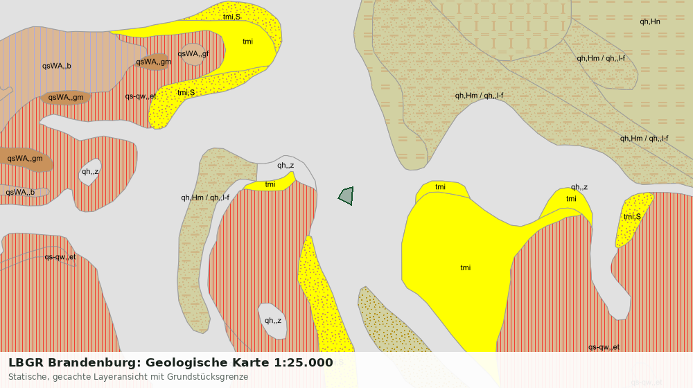 Statische Kartenansicht: LBGR Brandenburg: Geologische Karte 1:25.000