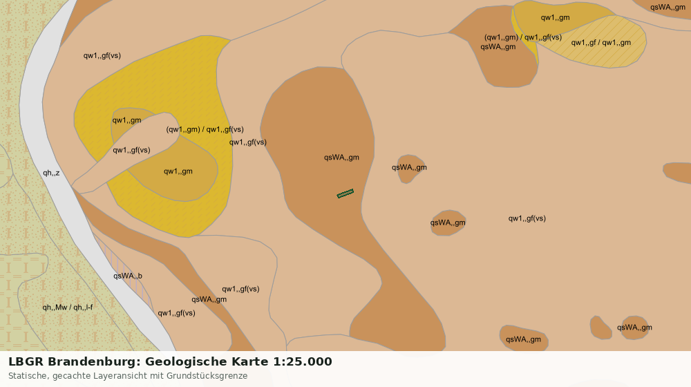 Statische Kartenansicht: LBGR Brandenburg: Geologische Karte 1:25.000