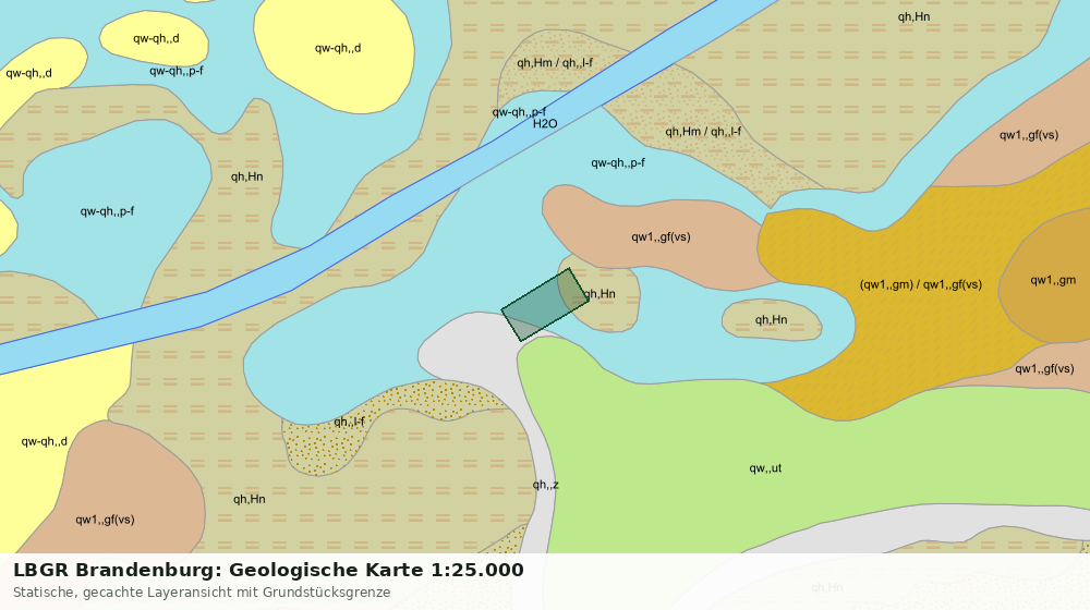 Statische Kartenansicht: LBGR Brandenburg: Geologische Karte 1:25.000