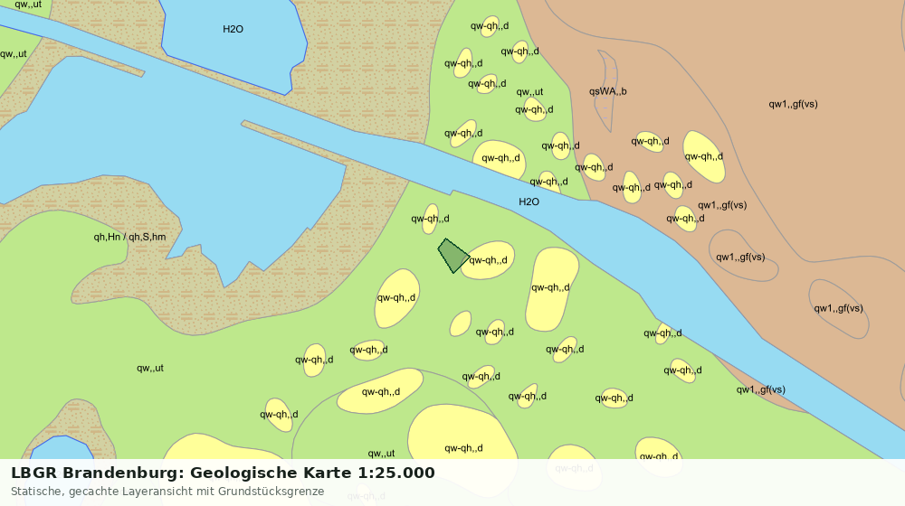 Statische Kartenansicht: LBGR Brandenburg: Geologische Karte 1:25.000
