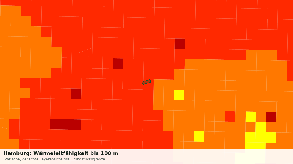 Statische Kartenansicht: Hamburg: Wärmeleitfähigkeit bis 100 m