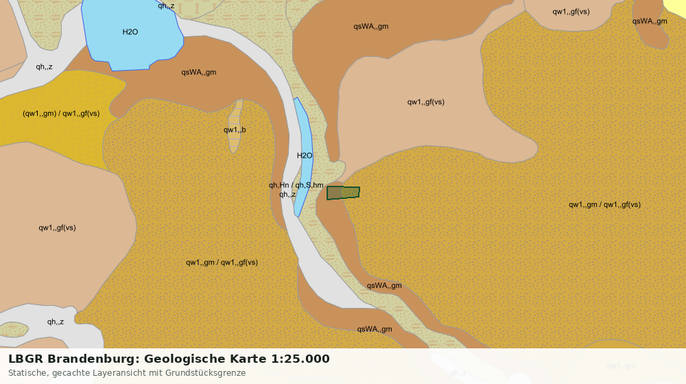 Statische Kartenansicht: LBGR Brandenburg: Geologische Karte 1:25.000
